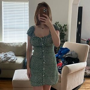 realisation par dupe green flower dress small